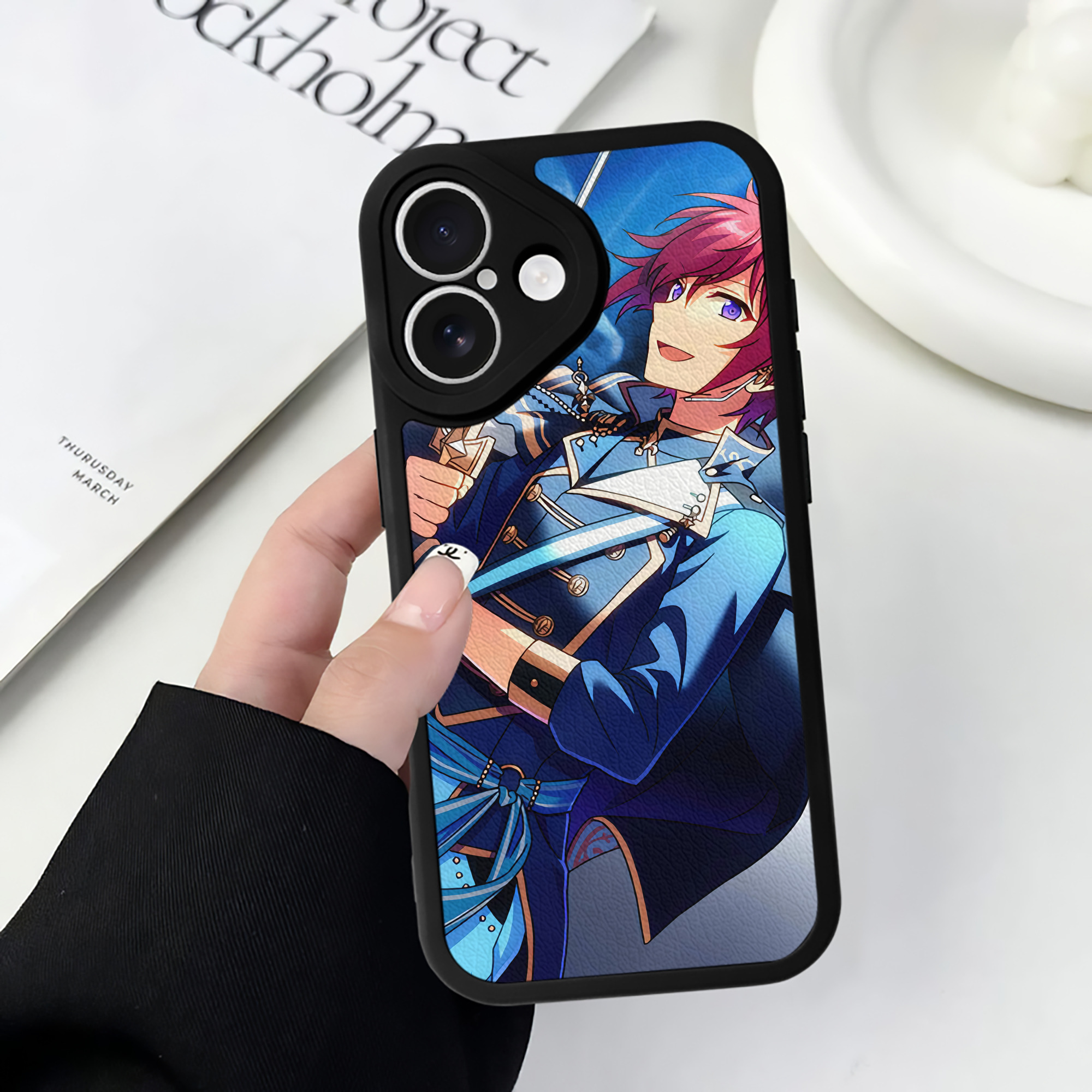 （画像用） あんさんぶるスターズ! Ensemble Stars 【iPhone 16シリーズ対応】シリコンスマホケース（レザー調） 材質：シリコン